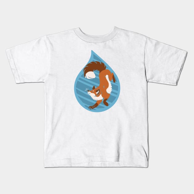 foxdrop Kids T-Shirt by raychromatic